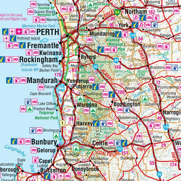 Western Australia State Map Hema 1000x700mm — WORLD WIDE MAPS